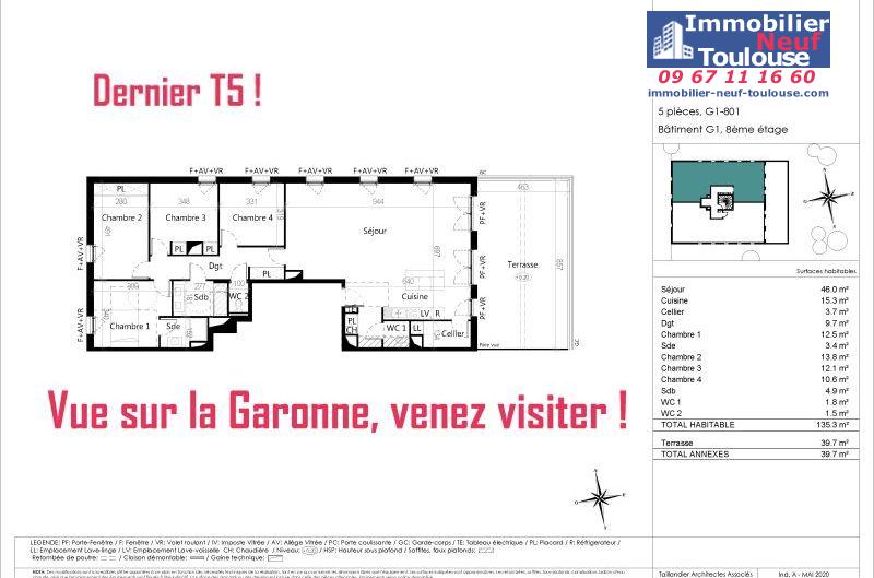 Appartements neufs à Toulouse Croix De Pierre - Programmes immobiliers neufs Kaufman Terre Garonne