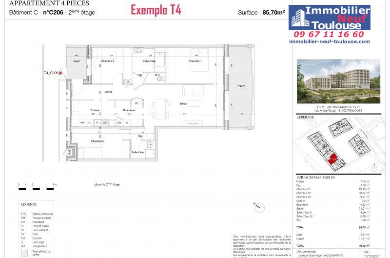 Appartements neufs à Toulouse Saint Martin Du Touch - Programmes immobiliers neufs AFC Promotion Ava Nova