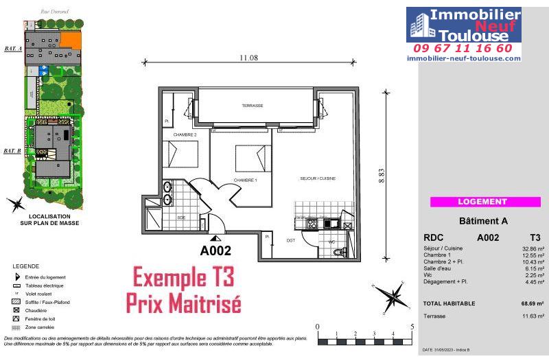 Appartements neufs à Toulouse Borderouge - Programmes immobiliers neufs cailleau le 19-21