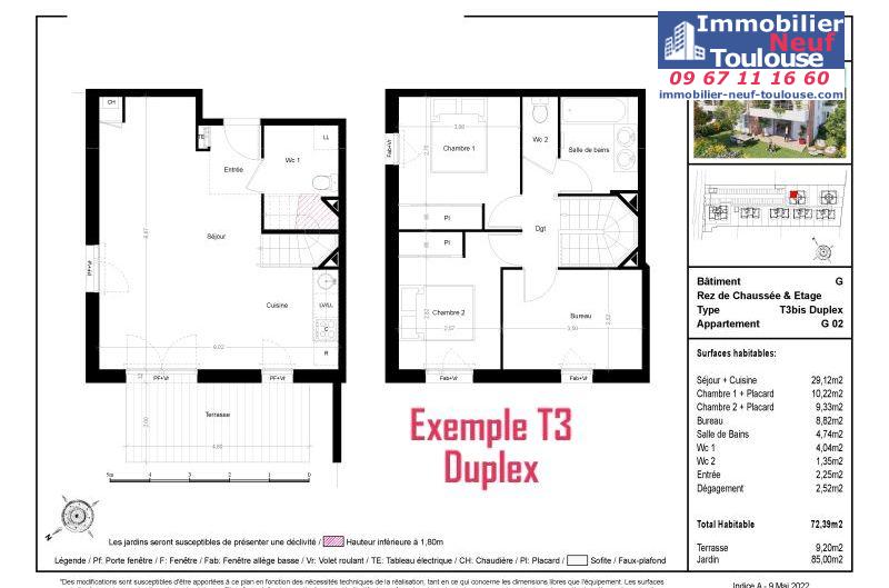 Appartements neufs à Toulouse Saint Simon - Programmes immobiliers neufs Prism Les Jardins Saint-Simon
