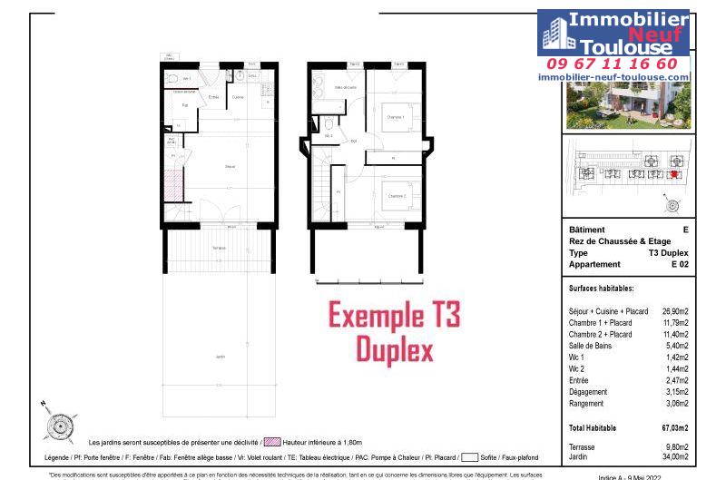 Appartements neufs à Toulouse Saint Simon - Programmes immobiliers neufs Prism Les Jardins Saint-Simon