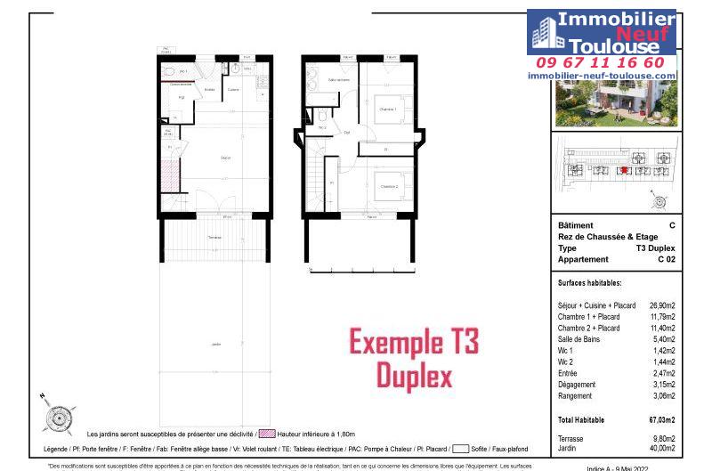 Appartements neufs à Toulouse Saint Simon - Programmes immobiliers neufs Prism Les Jardins Saint-Simon