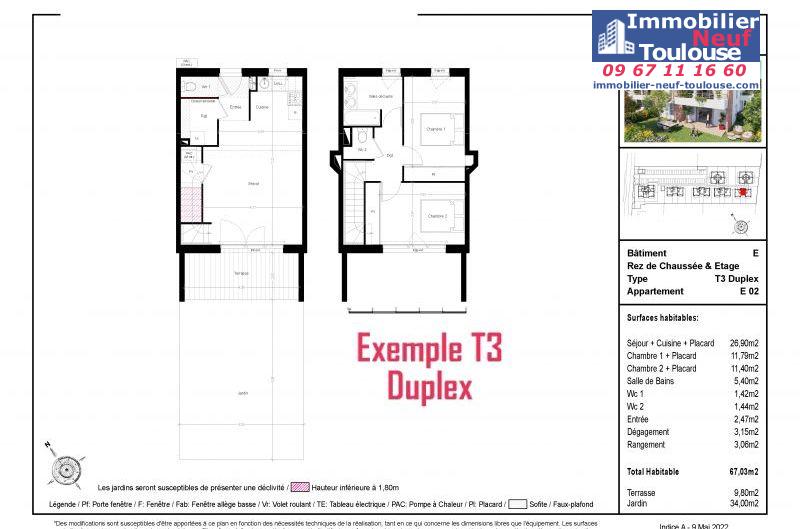 Appartements neufs à Toulouse Saint Simon - Programmes immobiliers neufs Prism Les Jardins Saint-Simon
