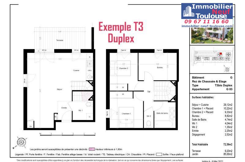 Appartements neufs à Toulouse Saint Simon - Programmes immobiliers neufs Prism Les Jardins Saint-Simon