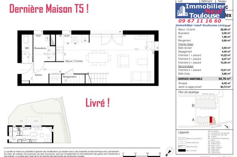 Maisons neuves à Toulouse Roseraie - Programmes immobiliers neufs Sporting TILY résidence