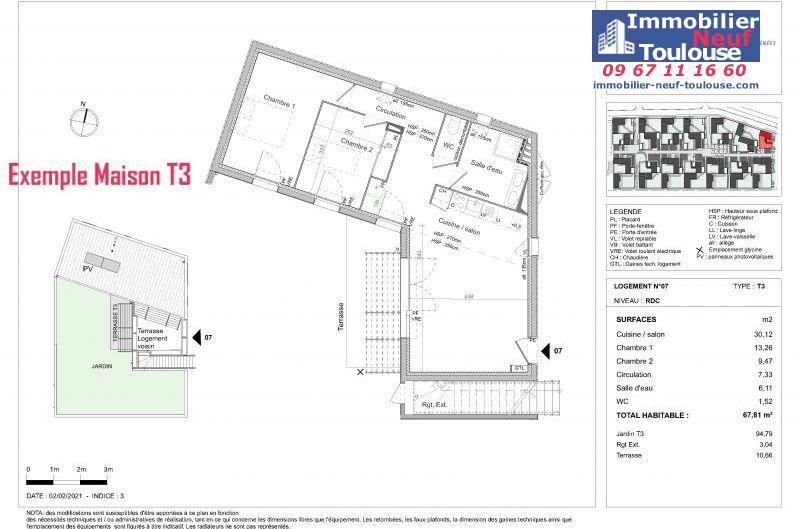 Maisons neuves à Pibrac - Programmes immobiliers neufs Promomidi LA SCALA /