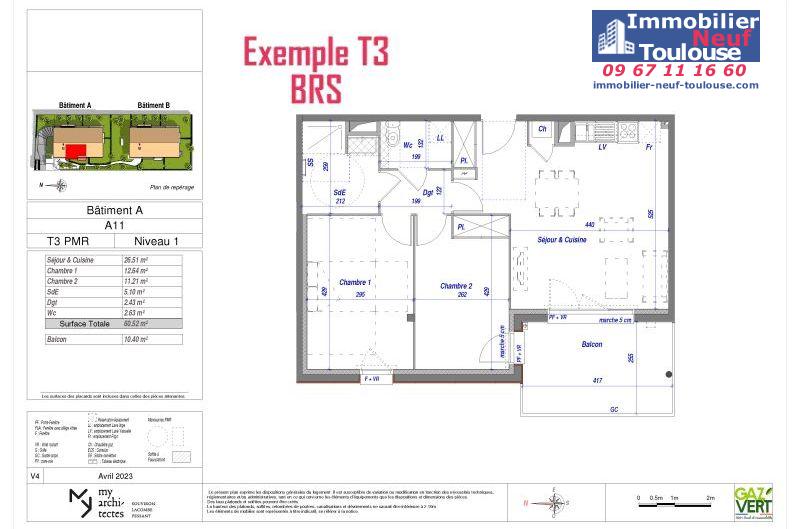 Appartements neufs BRS (Bail Réel Solidaire) Croix Daurade - Programmes immobiliers neufs ECLISSE BRS Apostrophe