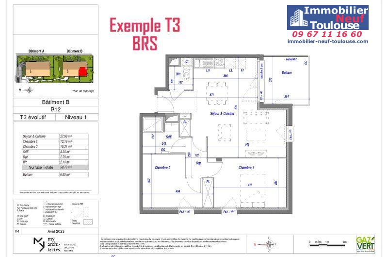 Appartements neufs BRS (Bail Réel Solidaire) Croix Daurade - Programmes immobiliers neufs ECLISSE BRS Apostrophe