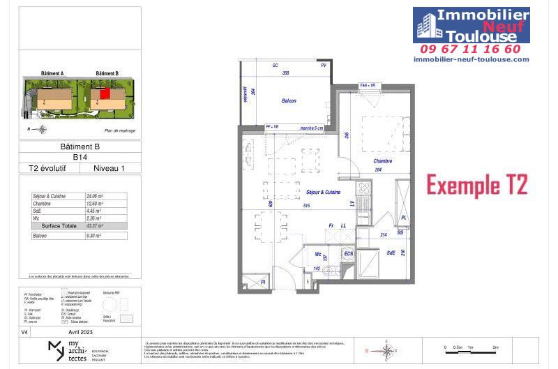 Appartements neufs à Toulouse Croix Daurade - Programmes immobiliers neufs ECLISSE BRS Apostrophe