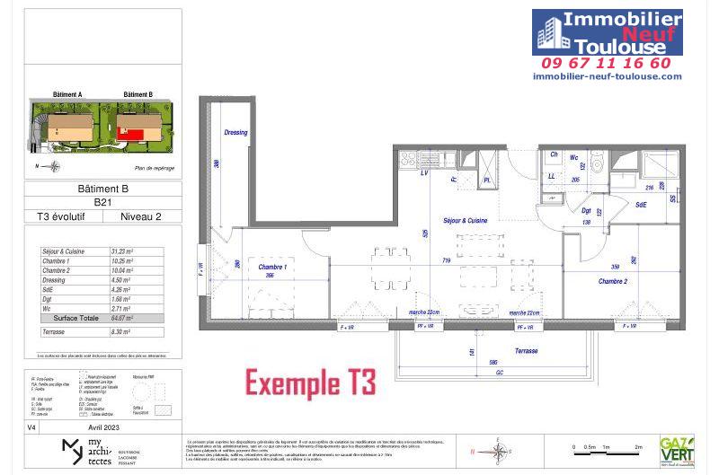 Appartements neufs à Toulouse Croix Daurade - Programmes immobiliers neufs ECLISSE BRS Apostrophe