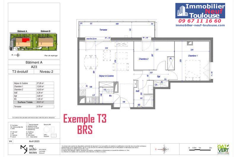 Appartements neufs BRS (Bail Réel Solidaire) Croix Daurade - Programmes immobiliers neufs ECLISSE BRS Apostrophe