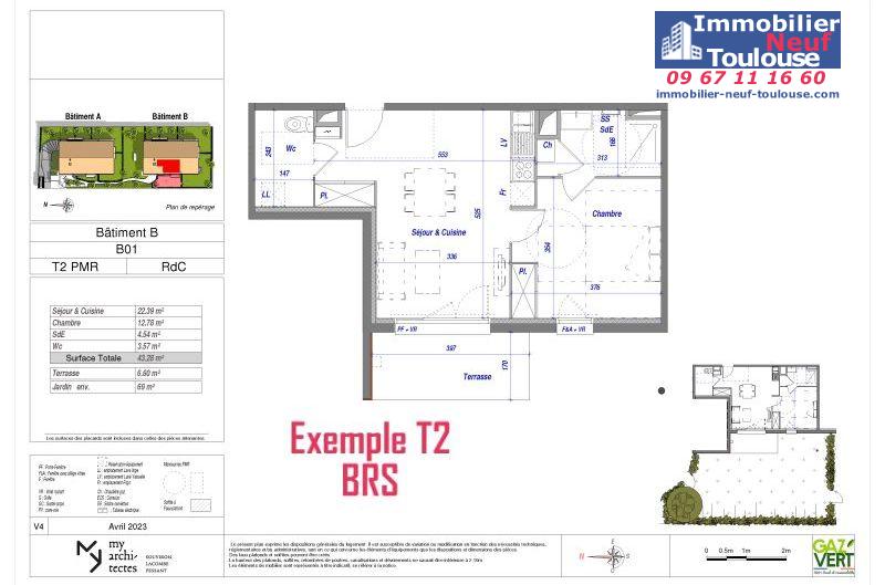 Appartements neufs BRS (Bail Réel Solidaire) Croix Daurade - Programmes immobiliers neufs ECLISSE BRS Apostrophe