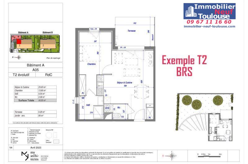 Appartements neufs BRS (Bail Réel Solidaire) Croix Daurade - Programmes immobiliers neufs ECLISSE BRS Apostrophe