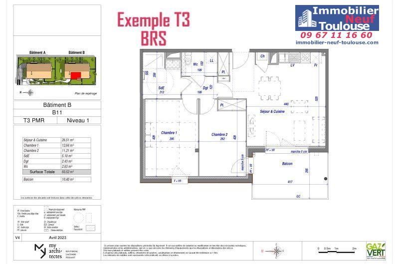 Appartements neufs BRS (Bail Réel Solidaire) Croix Daurade - Programmes immobiliers neufs ECLISSE BRS Apostrophe