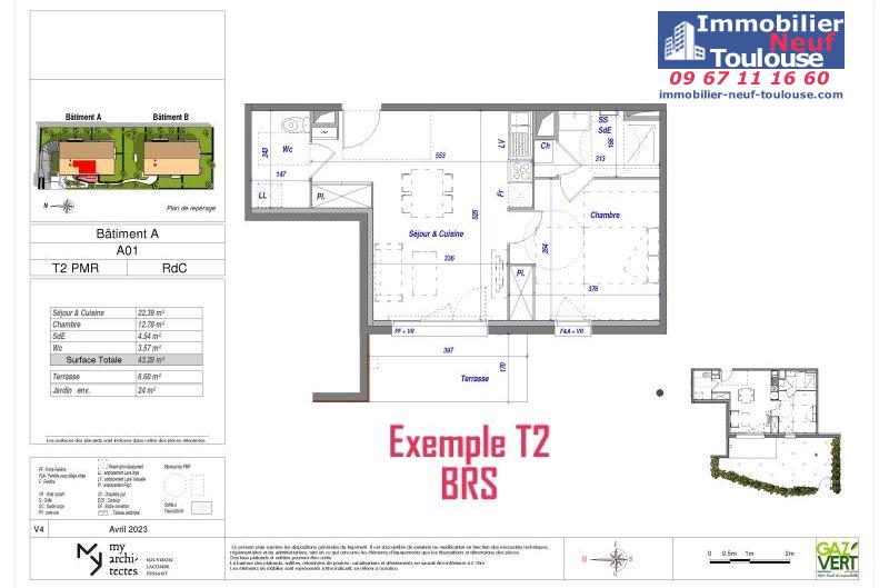 Appartements neufs BRS (Bail Réel Solidaire) Croix Daurade - Programmes immobiliers neufs ECLISSE BRS Apostrophe