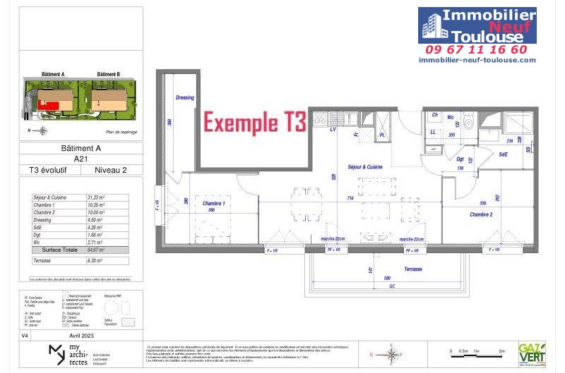 Appartements neufs à Toulouse Croix Daurade - Programmes immobiliers neufs ECLISSE BRS Apostrophe