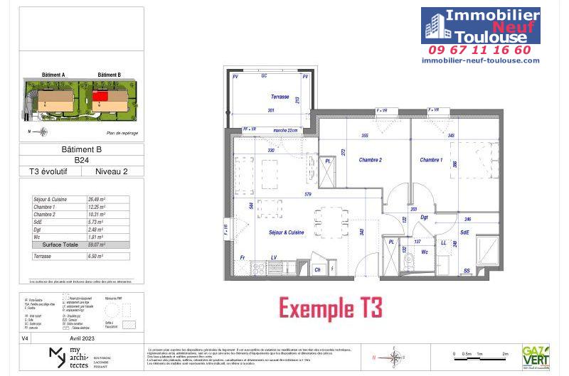 Appartements neufs à Toulouse Croix Daurade - Programmes immobiliers neufs ECLISSE BRS Apostrophe