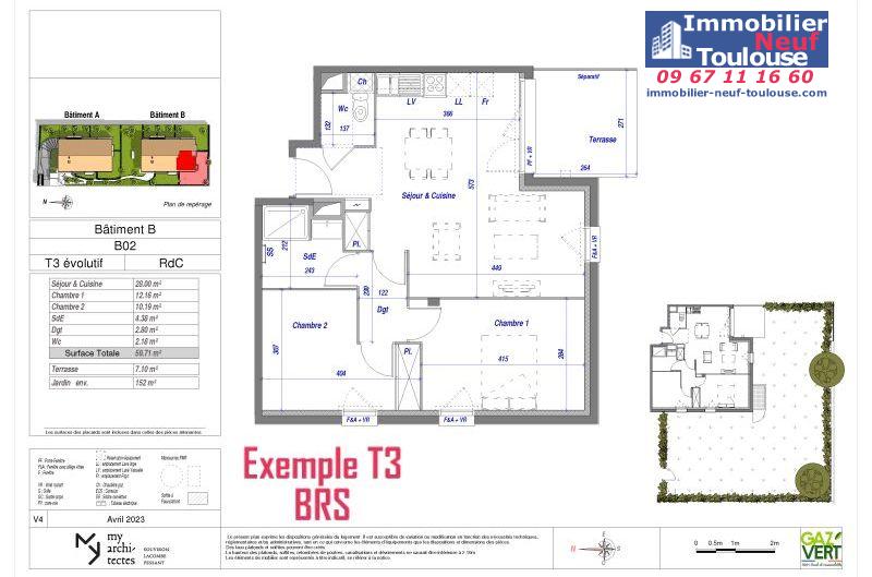 Appartements neufs BRS (Bail Réel Solidaire) Croix Daurade - Programmes immobiliers neufs ECLISSE BRS Apostrophe