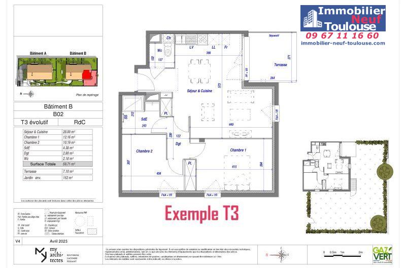 Appartements neufs à Toulouse Croix Daurade - Programmes immobiliers neufs ECLISSE BRS Apostrophe