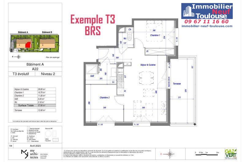 Appartements neufs BRS (Bail Réel Solidaire) Croix Daurade - Programmes immobiliers neufs ECLISSE BRS Apostrophe