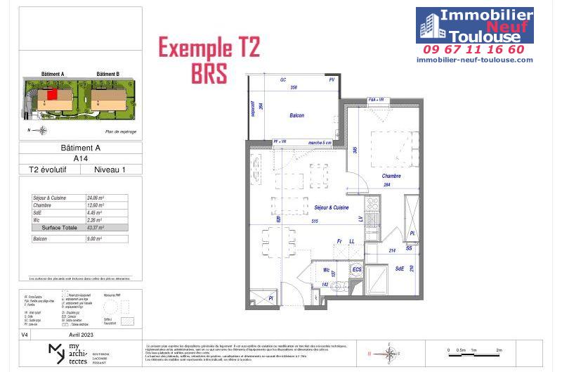 Appartements neufs BRS (Bail Réel Solidaire) Croix Daurade - Programmes immobiliers neufs ECLISSE BRS Apostrophe