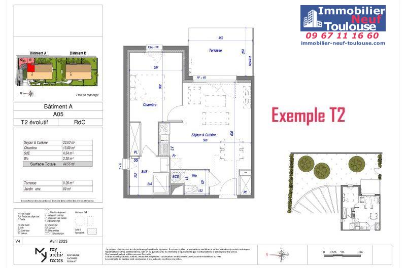 Appartements neufs à Toulouse Croix Daurade - Programmes immobiliers neufs ECLISSE BRS Apostrophe