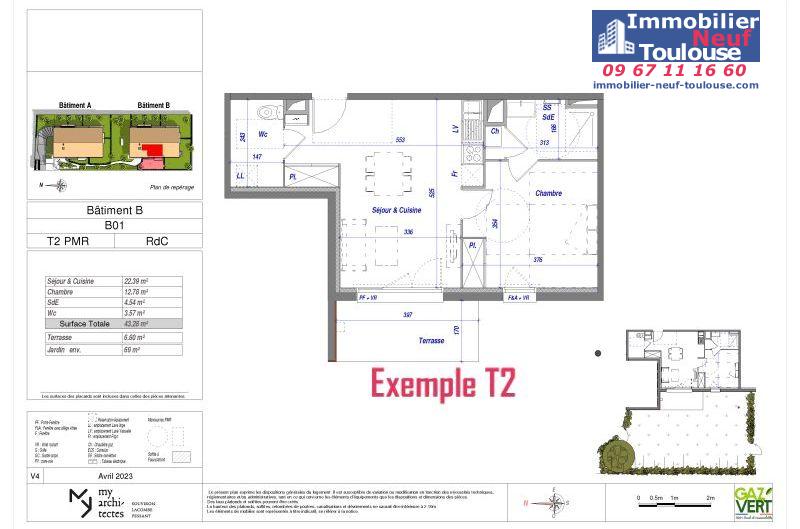 Appartements neufs à Toulouse Croix Daurade - Programmes immobiliers neufs ECLISSE BRS Apostrophe