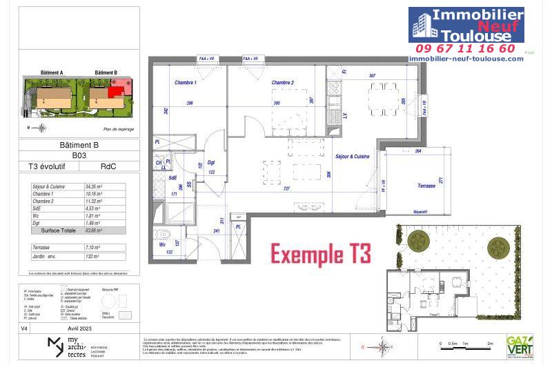 Appartements neufs à Toulouse Croix Daurade - Programmes immobiliers neufs ECLISSE BRS Apostrophe