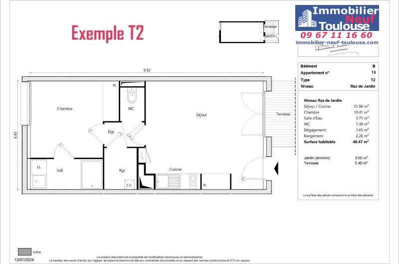 Appartements neufs à Toulouse Sept Deniers - Programmes immobiliers neufs Greencity JARDINS DE BRENNUS 2