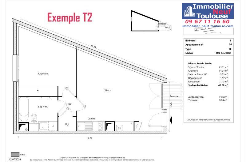 Appartements neufs à Toulouse Sept Deniers - Programmes immobiliers neufs Greencity JARDINS DE BRENNUS 2
