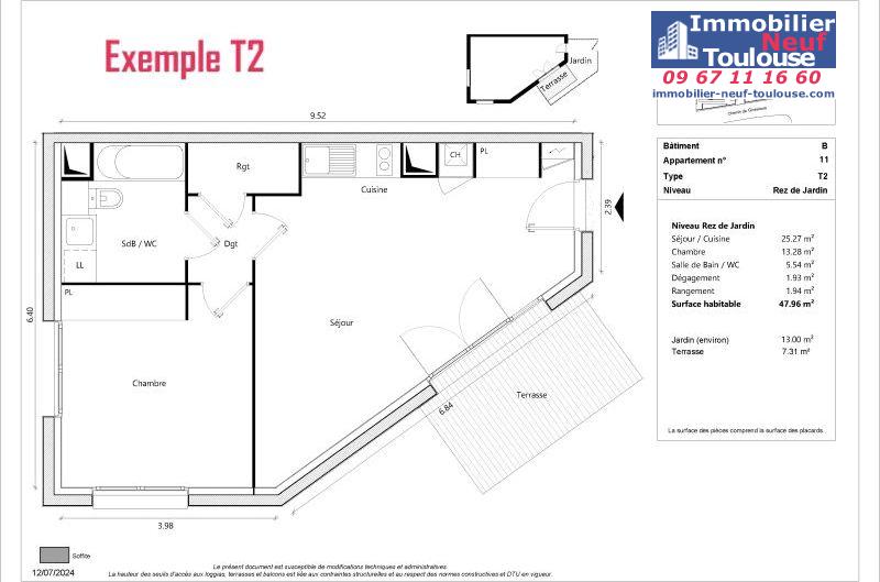 Appartements neufs à Toulouse Sept Deniers - Programmes immobiliers neufs Greencity JARDINS DE BRENNUS 2