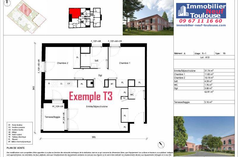 Appartements neufs à Toulouse Saint Simon - Programmes immobiliers neufs Uniti Villa aurea