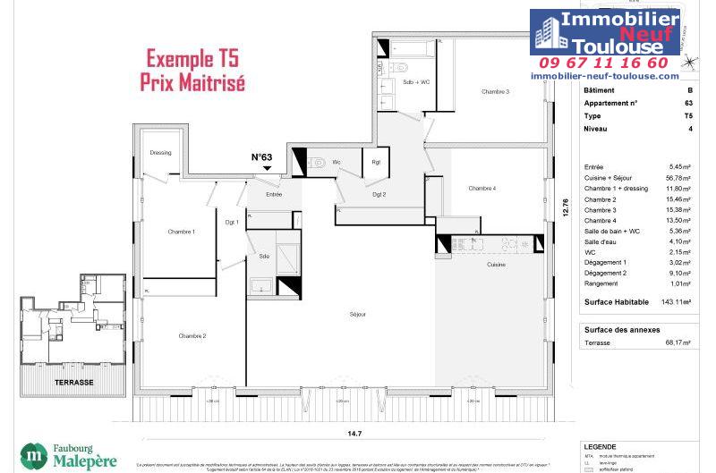 Appartements Prix Maîtrisé à Toulouse Malepère - Programmes immobiliers neufs Greencity REVELATION