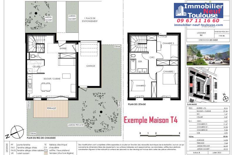 Maisons neuves à Eaunes - Programmes immobiliers neufs Ecocity CLOS PAULINE