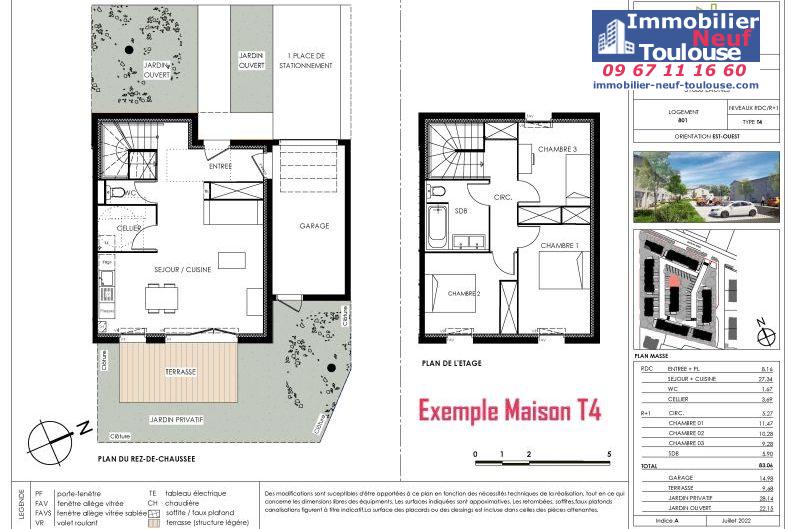 Maisons neuves à Eaunes - Programmes immobiliers neufs Ecocity CLOS PAULINE