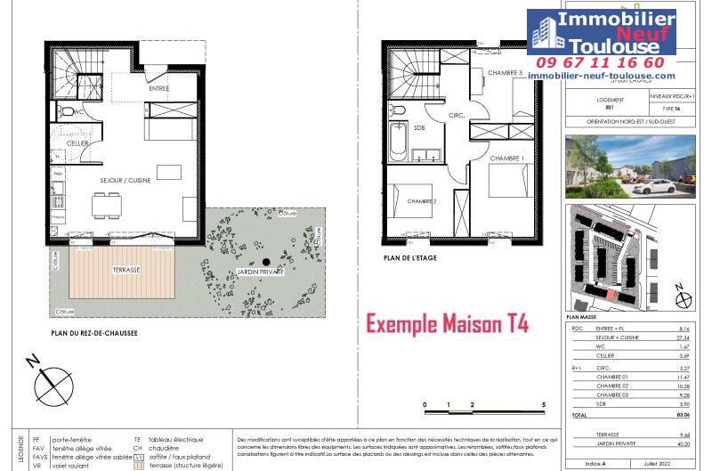 Maisons neuves à Eaunes - Programmes immobiliers neufs Ecocity CLOS PAULINE