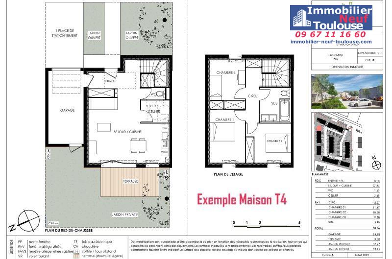 Maisons neuves à Eaunes - Programmes immobiliers neufs Ecocity CLOS PAULINE