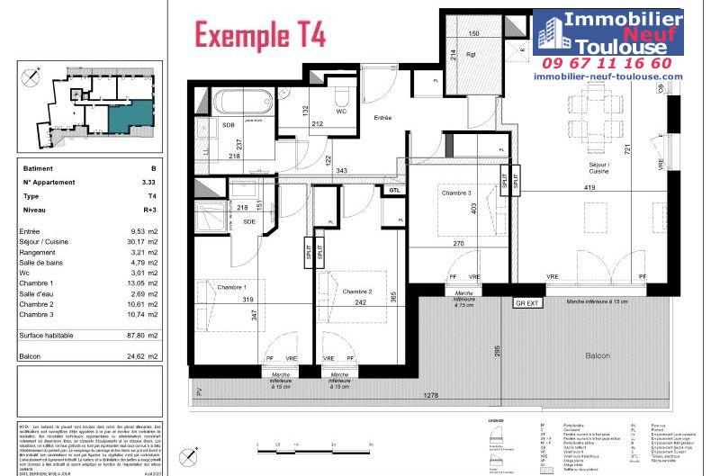 Appartements neufs à Toulouse Côte Pavée - Programmes immobiliers neufs Credit agricole tresaur