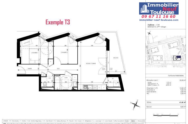 Appartements neufs à Toulouse Saint Martin Du Touch - Programmes immobiliers neufs Kaufman Horizon Boisé