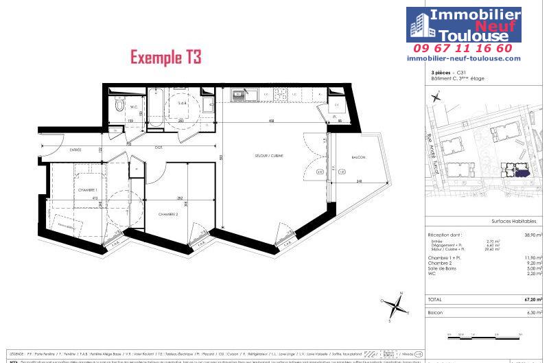 Appartements neufs à Toulouse Saint Martin Du Touch - Programmes immobiliers neufs Kaufman Horizon Boisé