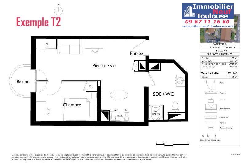 Studios étudiants LMNP neufs à Toulouse Saint Cyprien - Programmes immobiliers neufs LP Promotion STUDENTLY TOULOUSE ST CYPRIEN //