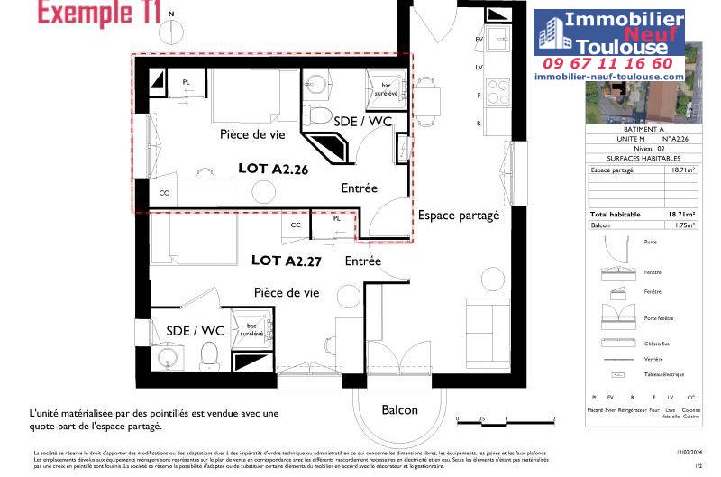 Studios étudiants LMNP neufs à Toulouse Saint Cyprien - Programmes immobiliers neufs LP Promotion STUDENTLY TOULOUSE ST CYPRIEN //