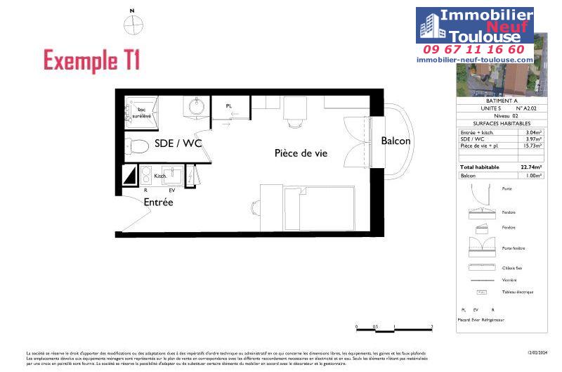 Studios étudiants LMNP neufs à Toulouse Saint Cyprien - Programmes immobiliers neufs LP Promotion STUDENTLY TOULOUSE ST CYPRIEN //