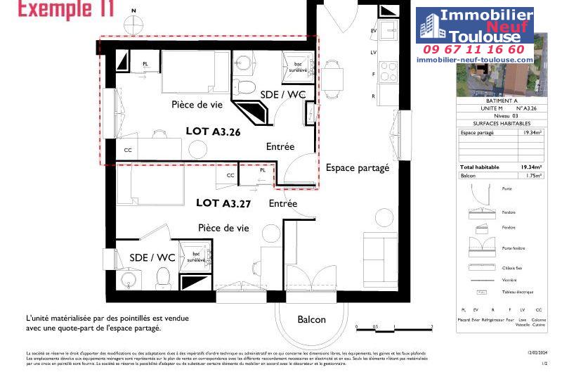 Studios étudiants LMNP neufs à Toulouse Saint Cyprien - Programmes immobiliers neufs LP Promotion STUDENTLY TOULOUSE ST CYPRIEN //