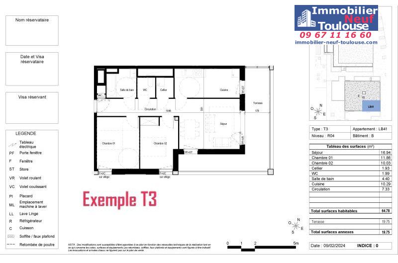Appartements neufs à Blagnac - Programmes immobiliers neufs Vinci CARRE DES CEDRES