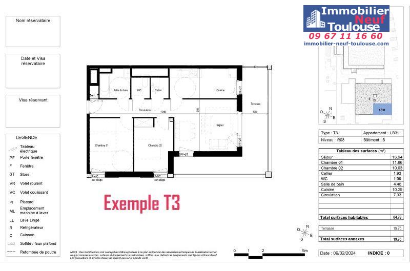 Appartements neufs à Blagnac - Programmes immobiliers neufs Vinci CARRE DES CEDRES