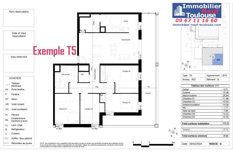 Appartements neufs à Blagnac - Programmes immobiliers neufs Vinci CARRE DES CEDRES