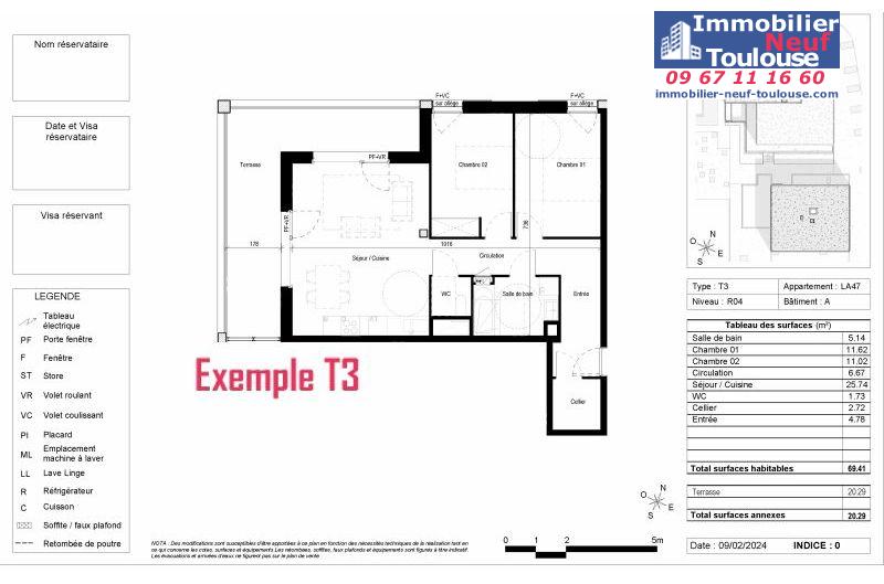 Appartements neufs à Blagnac - Programmes immobiliers neufs Vinci CARRE DES CEDRES
