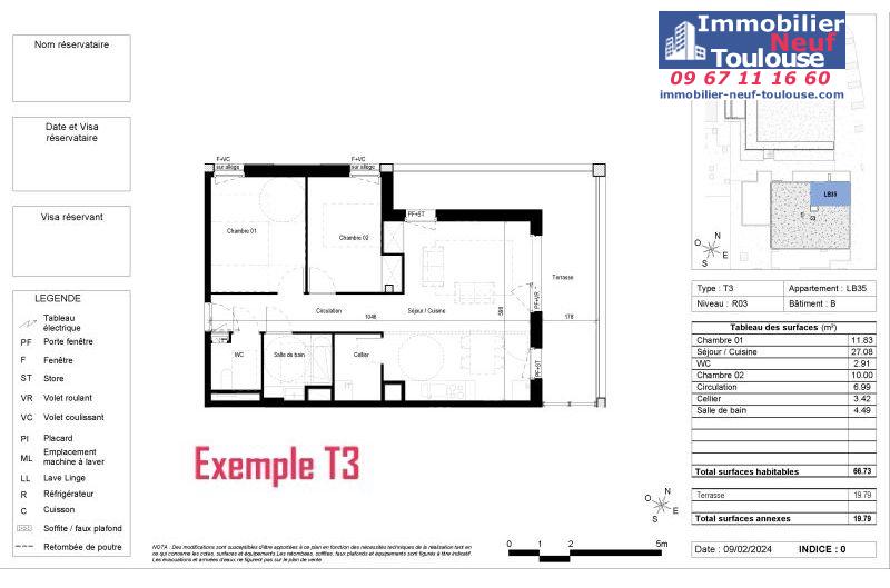 Appartements neufs à Blagnac - Programmes immobiliers neufs Vinci CARRE DES CEDRES