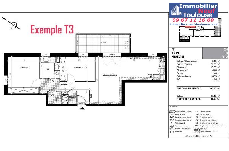 Appartements neufs à Toulouse Argoulets - Programmes immobiliers neufs Belin Kalia